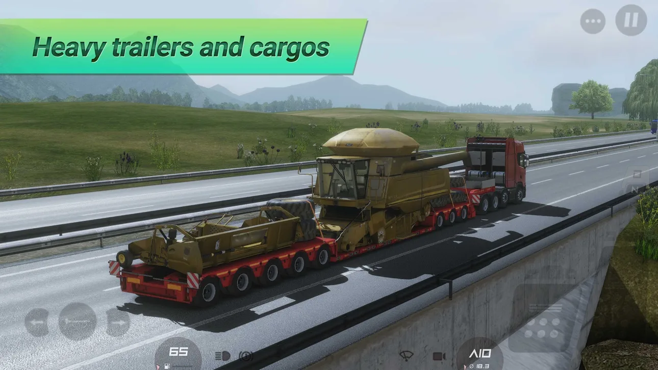 Truckers of Europe 3 — грузовик с контейнером на шоссе